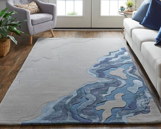Artistic Note Handmade Tufted Wool Carpet - Floorshot