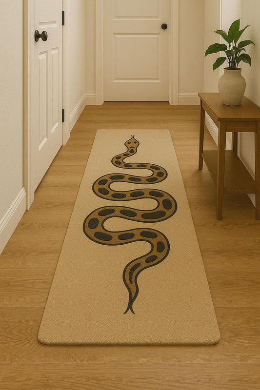 Humming Snake Handmade Tufted Runner Wool Carpet