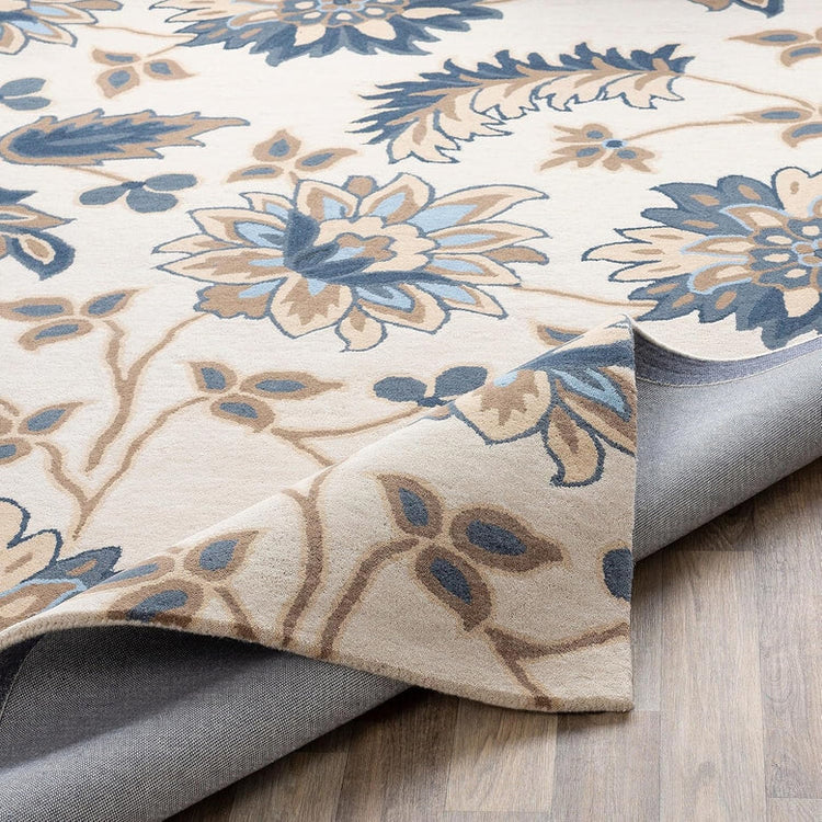 Obsidian Reef Handmade Tufted Wool Carpet - Corner