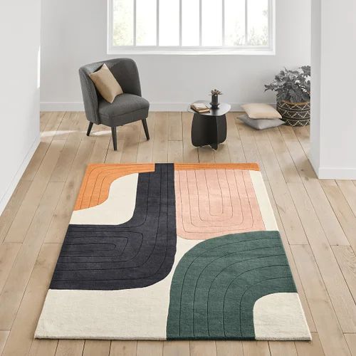 Drizzle Path Handmade Tufted Wool Carpet - Floorshot