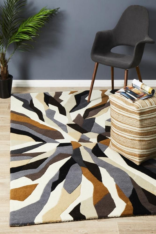 Nest Whirl Handmade Tufted Wool Carpet - Floorshot