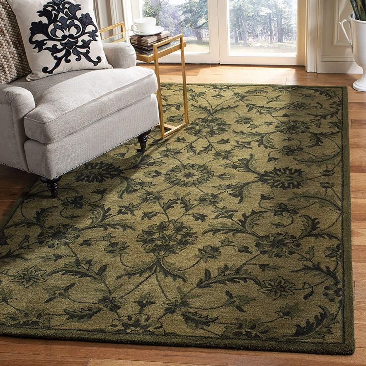 Mossy Blaze Handmade Tufted Wool Carpet - Floorshot