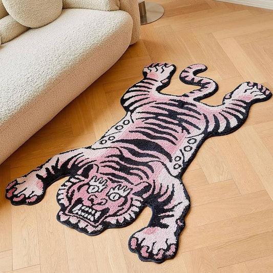 Lehgaar Tiger Handmade Tufted Irregular Shaped Wool Carpet