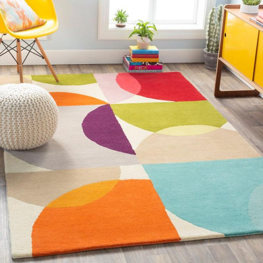 Apricot Slide Handmade Tufted Wool Carpet - Floorshot