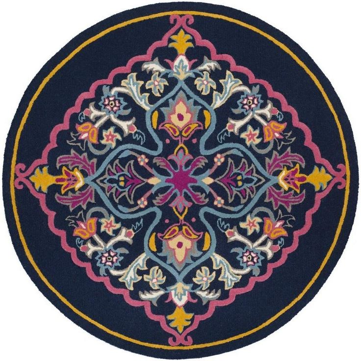 Alabaster Ridge Handmade Tufted Round Wool Carpet - Headshot