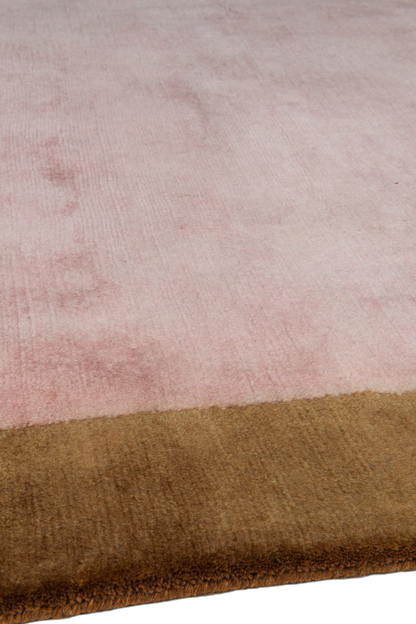 Mohair Border Handmade Tufted Wool Carpet