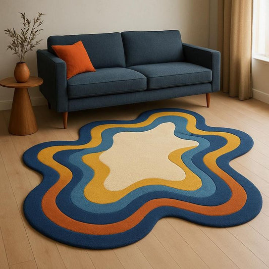 Botany Ramphire Handmade Tufted Irregular Shaped Wool Carpet