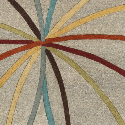 Crimson Dash Handmade Tufted Wool Carpet - CloseUp