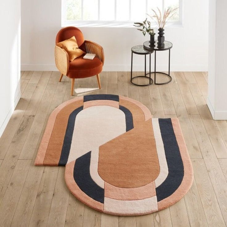 Prospera Asymmetric Handmade Tufted Irregular Shaped Wool Carpet - Floorshot