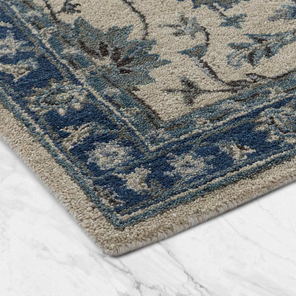 Zahana Behrouz Handmade Tufted Wool Carpet - Corner