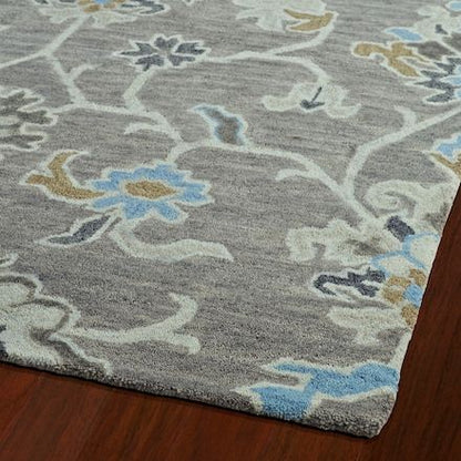 Serene Bark Handmade Tufted Wool Carpet - Corner