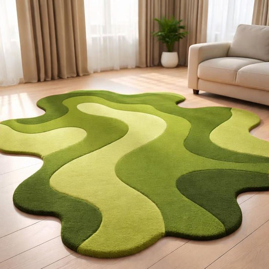 Ryzen Gloster Handmade Tufted Irregular Shaped Wool Carpet