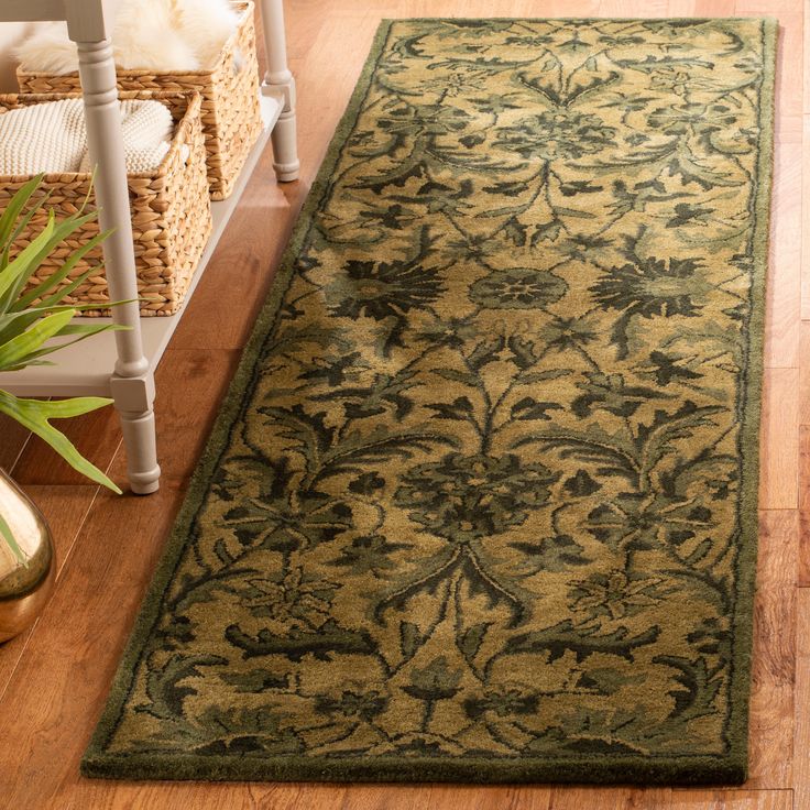 Mossy Blaze Handmade Tufted Wool Carpet - Floorshot