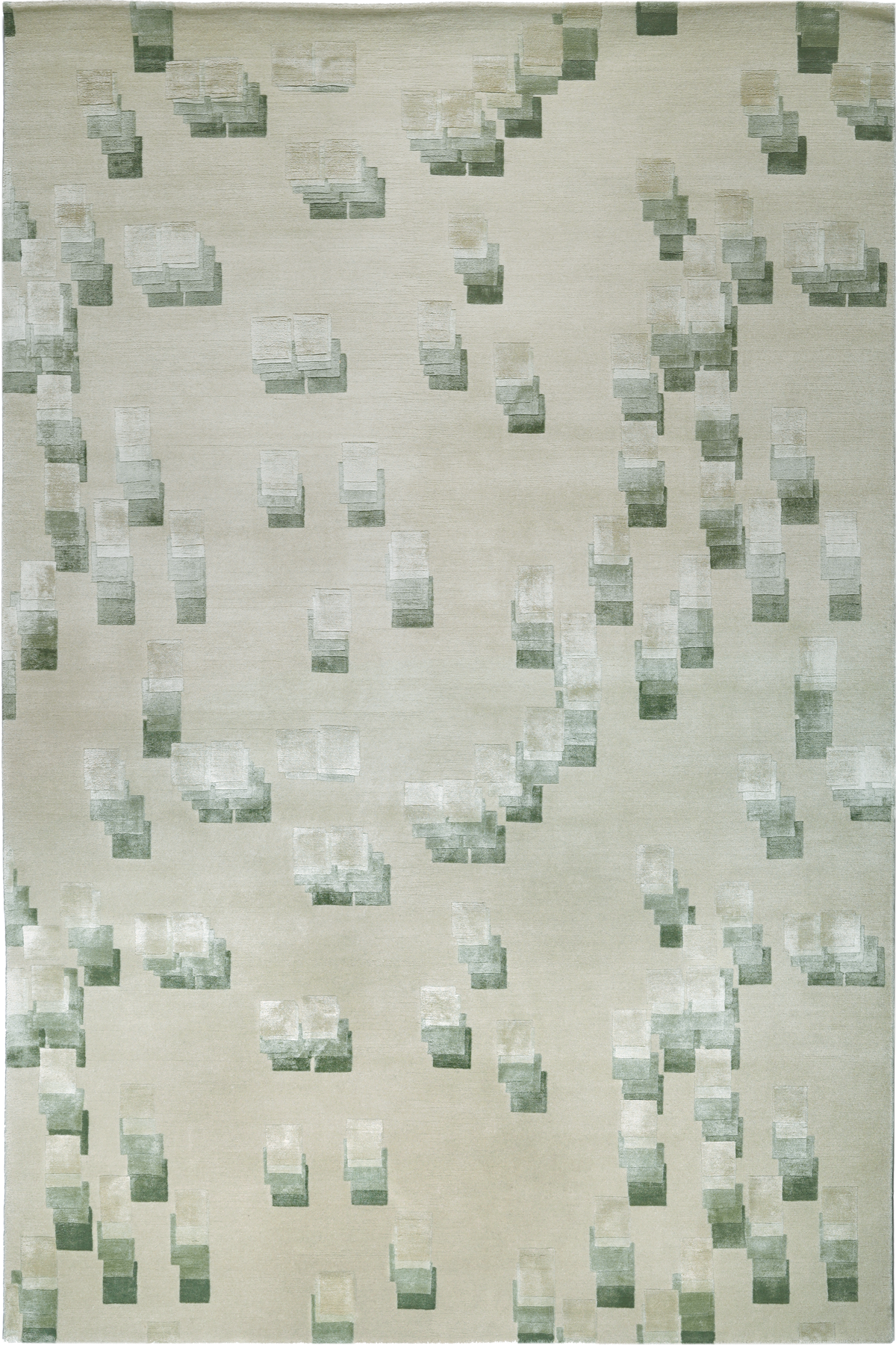 Rubic Pistachio Handmade Tufted Wool Carpet