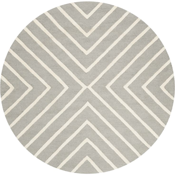 Gravel Speck Handmade Tufted Round Wool Carpet - Headshot