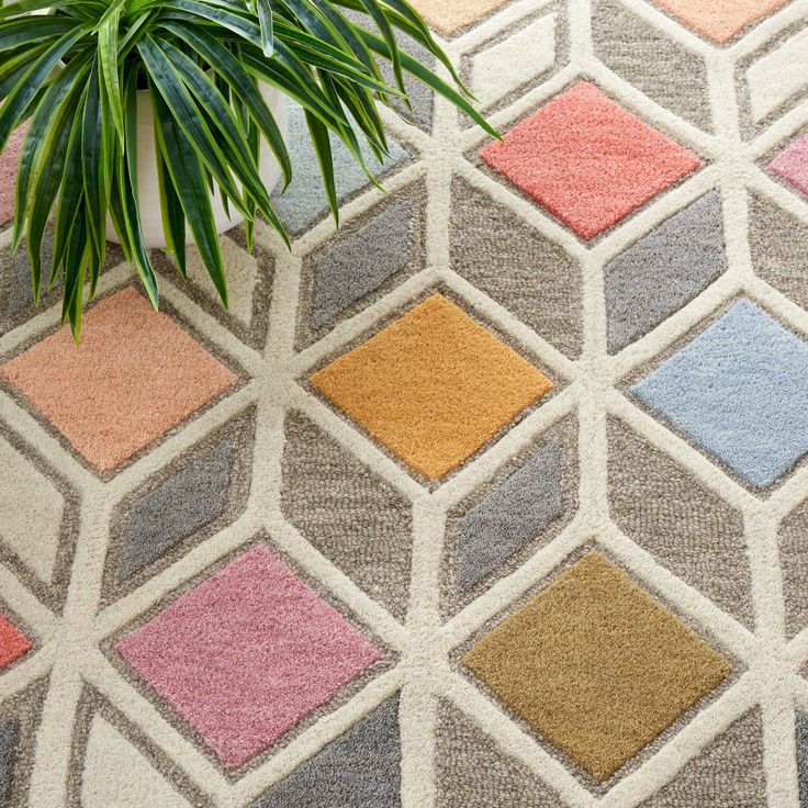 Brighten Shine Handmade Tufted Wool Carpet - CloseUp