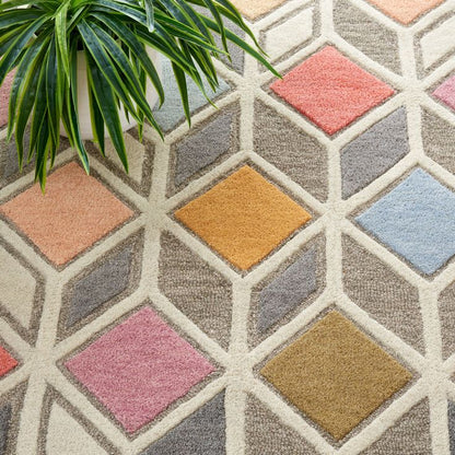 Brighten Shine Handmade Tufted Wool Carpet - CloseUp