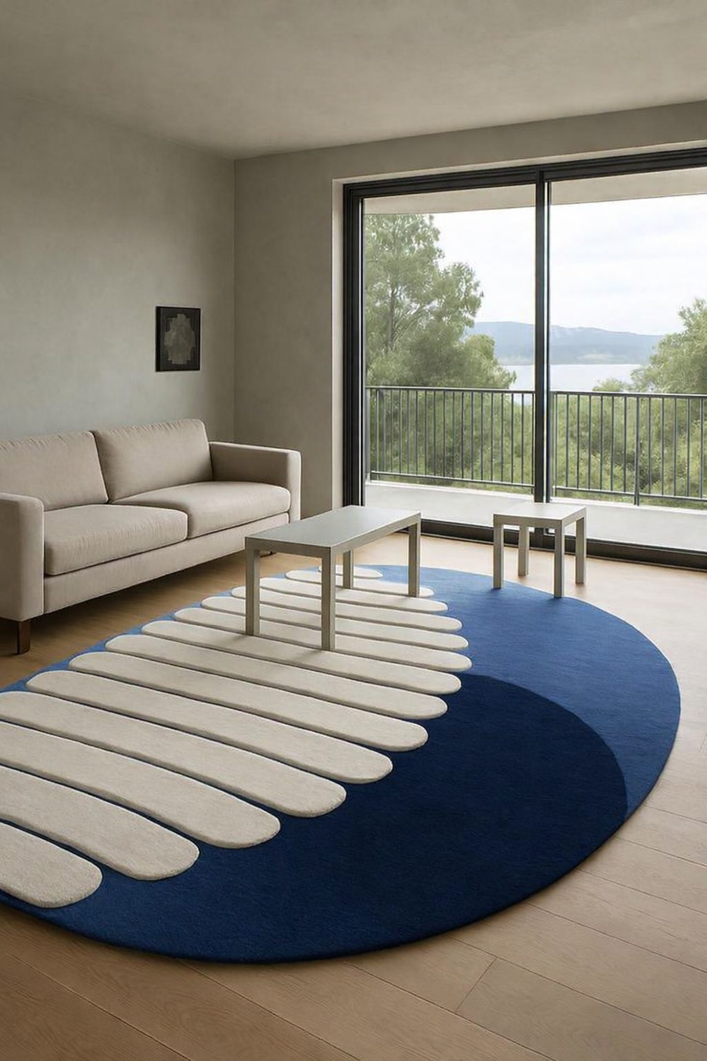 Spoon Pitara Handmade Tufted Irregular Shaped Wool Carpet