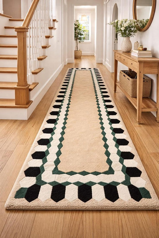 Ryleigh Aesthetic Handmade Tufted Runner Wool Carpet