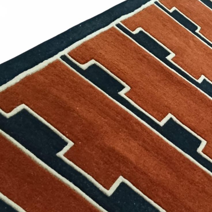 Rich Terracotta Handmade Tufted Runner Wool Carpet