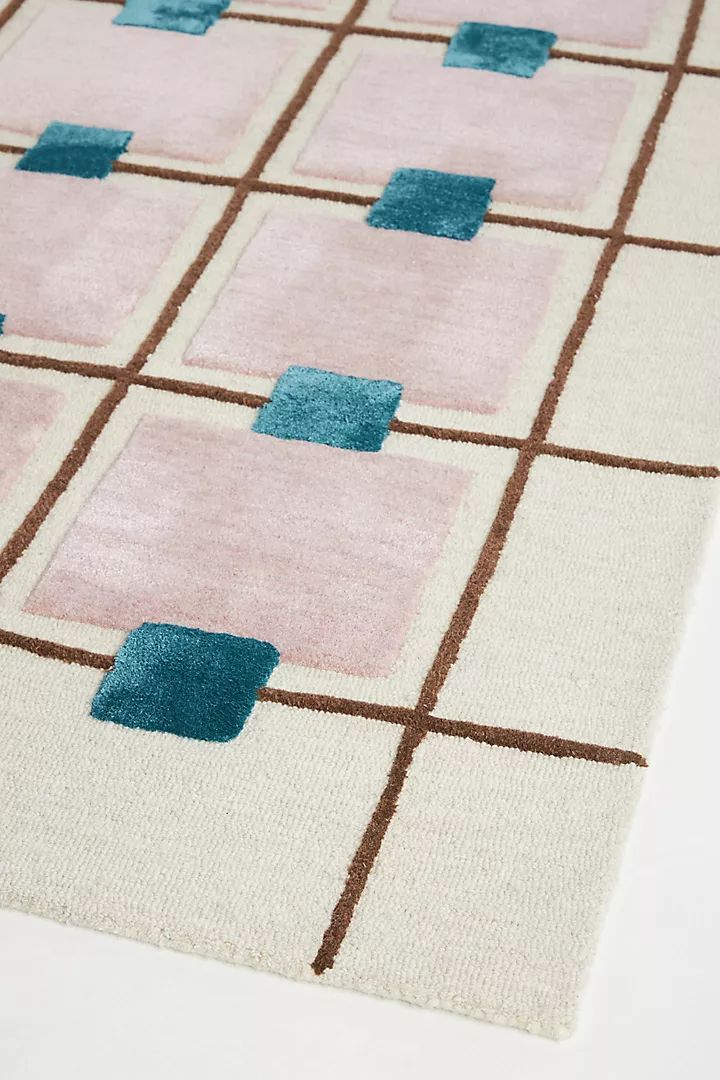 Glide Crackle Handmade Tufted Wool Carpet - Corner