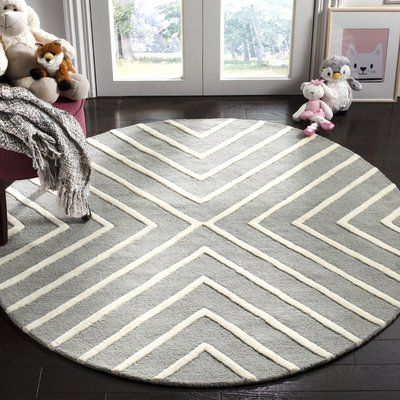 Gravel Speck Handmade Tufted Round Wool Carpet - Floorshot