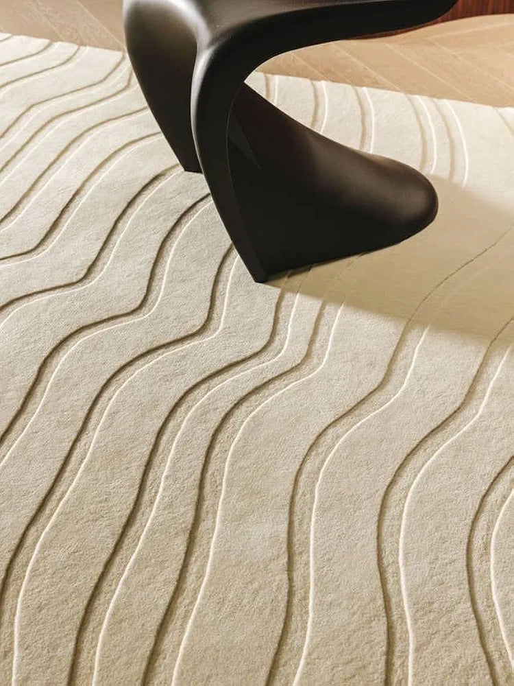 California Presto Handmade Tufted Wool Carpet - CloseUp