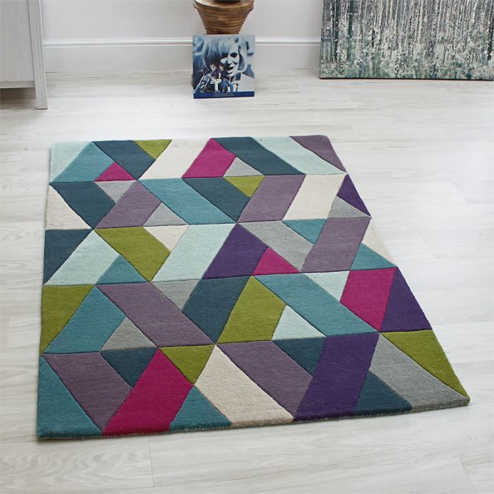 Celestial Wave Handmade Tufted Wool Carpet - Floorshot