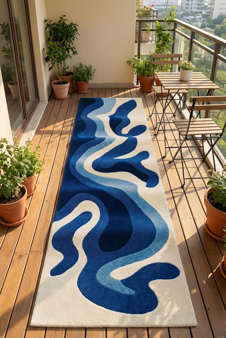 Urban Fluid Handmade Tufted Runner Wool Carpet