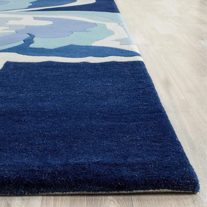 Ivory Valley Handmade Tufted Wool Carpet - Corner