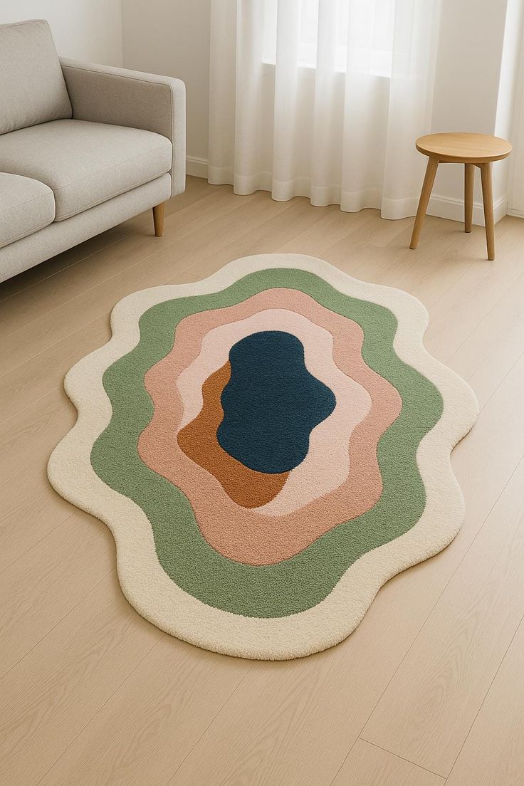Sunfranze Layers Handmade Tufted Irregular Shaped Wool Carpet - Floorshot