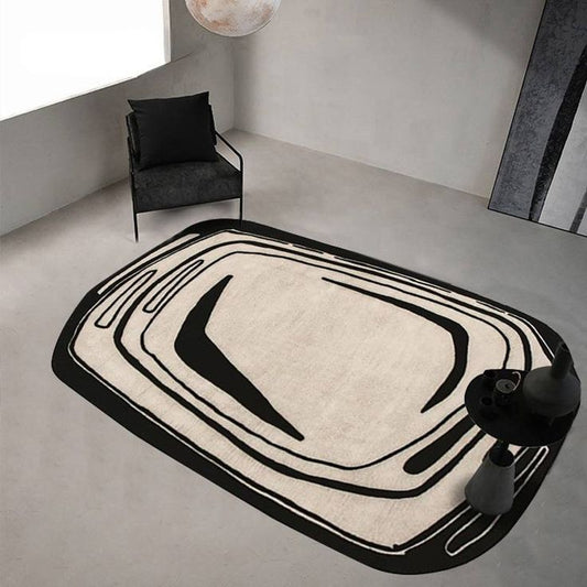 Architectural Cabre Handmade Tufted Irregular Shaped Wool Carpet