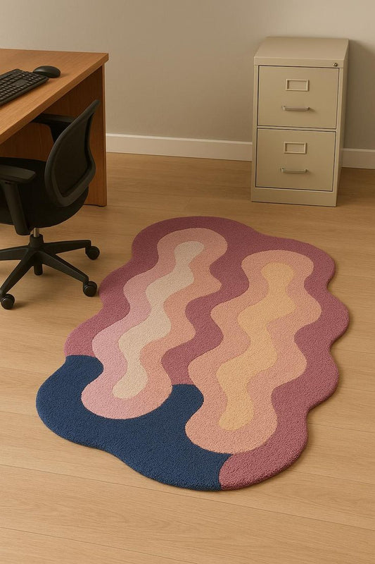Oopsie Blob Handmade Tufted Irregular Shaped Wool Carpet - Floorshot
