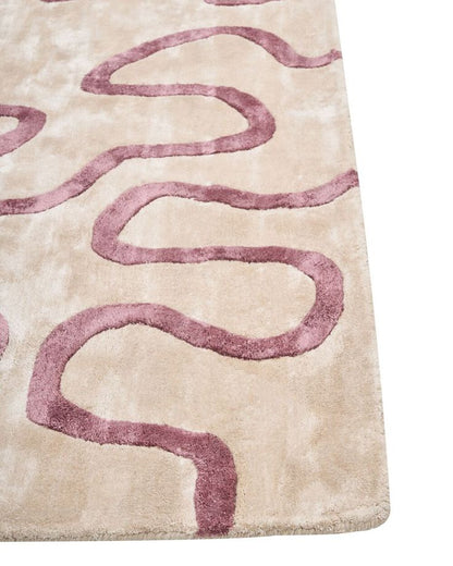 Stripe Sparkle Handmade Tufted Wool Carpet - Corner