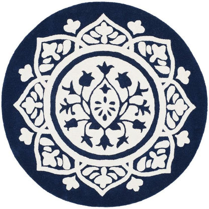 Cedar Stone Handmade Tufted Round Wool Carpet - Headshot