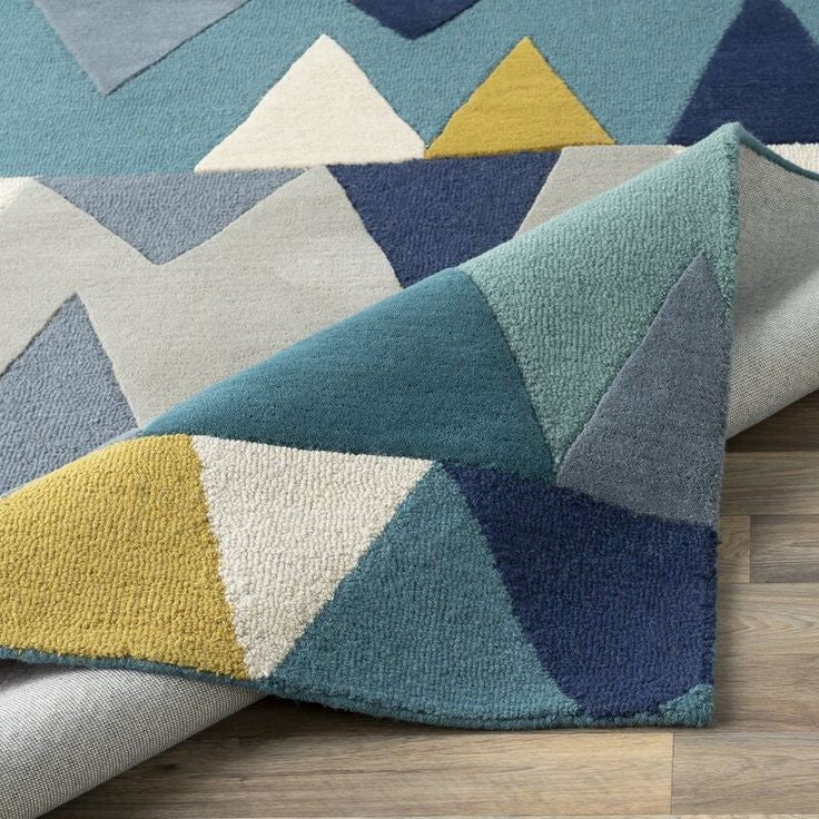 Blunk Whisk Handmade Tufted Wool Carpet - Corner