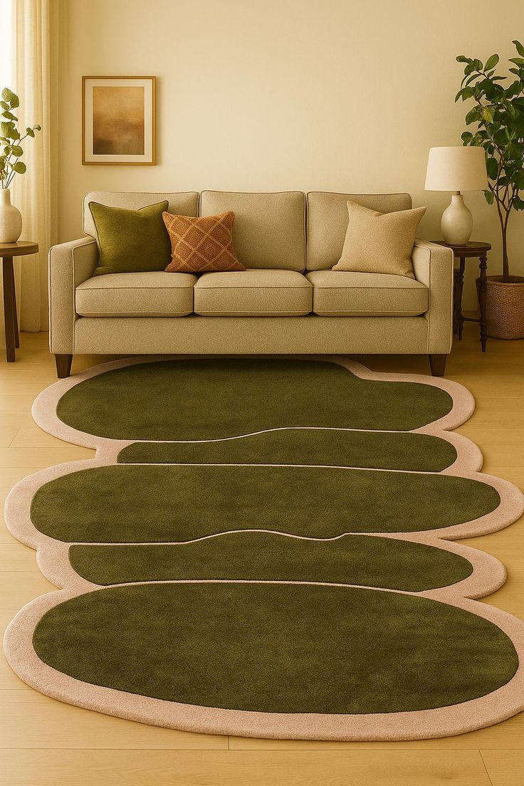 Jonathan Street Handmade Tufted Irregular Shape Wool Carpet - Floorshot