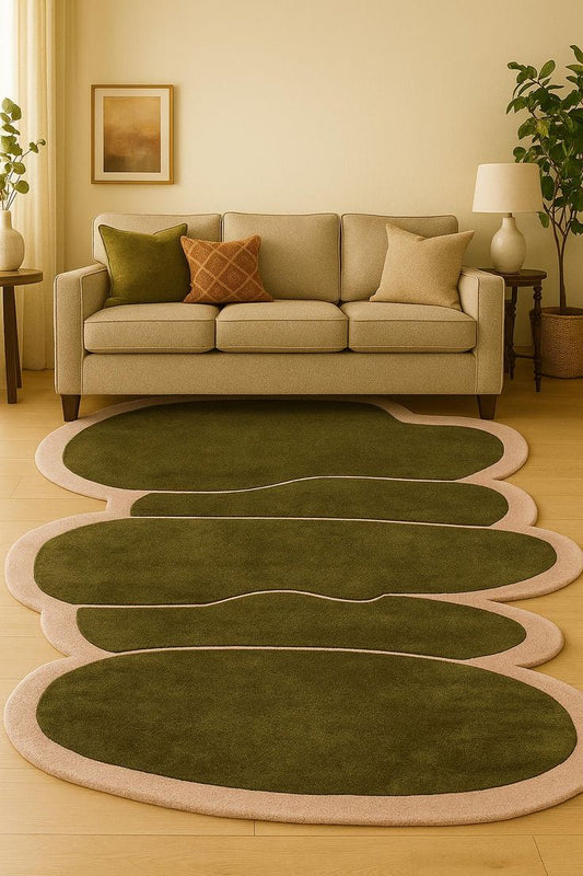 Jonathan Street Handmade Tufted Irregular Shape Wool Carpet - Floorshot
