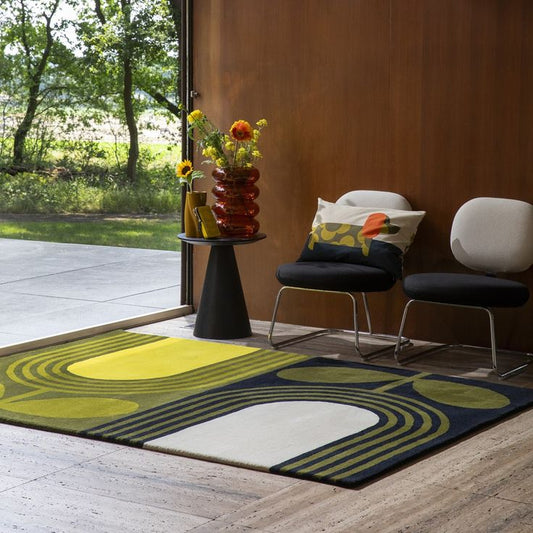 Striped Tulip Seagrass Handmade Tufted Wool Carpet - Floorshot