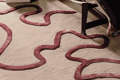 Stripe Sparkle Handmade Tufted Wool Carpet - CloseUp