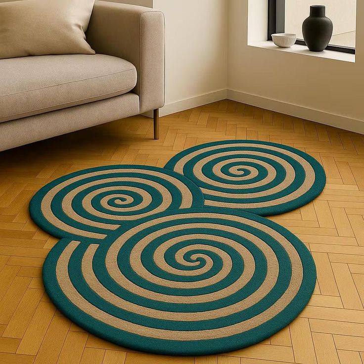Genius Planet Handmade Tufted Irregular Shaped Wool Carpet - Floorshot