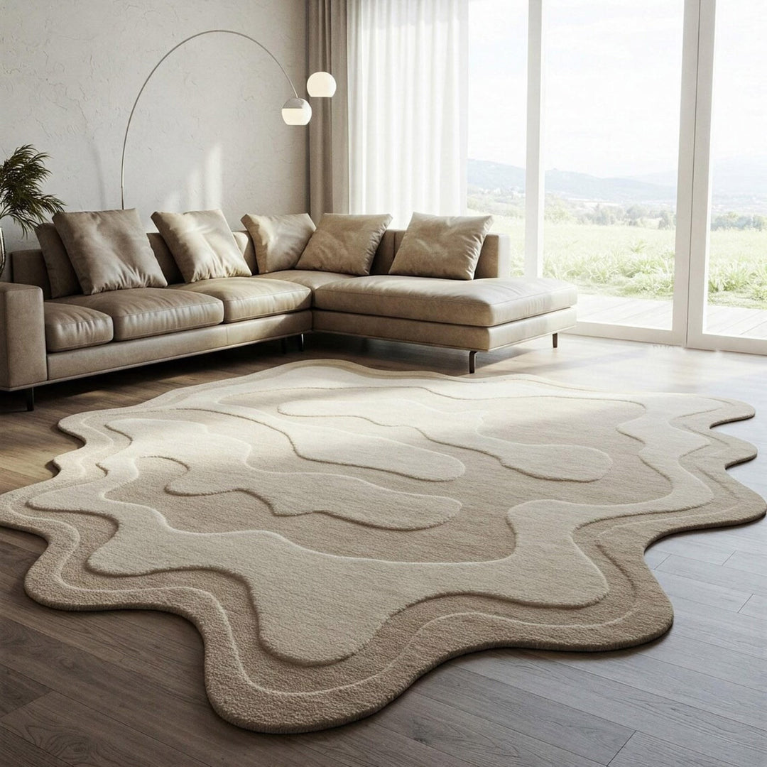 Hermani Gloster Handmade Tufted Irregular Shaped Wool Carpet