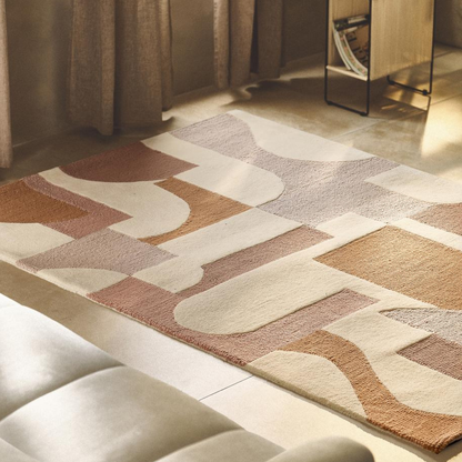 Yawanish Kopper Handmade Tufted Wool Carpet - Floorshot