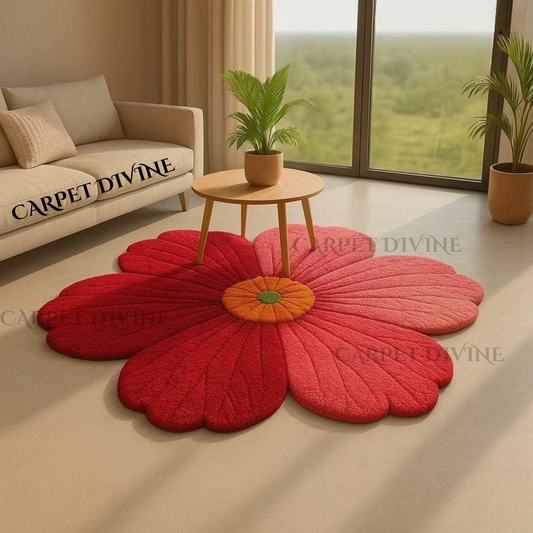 Iconic Streem Handmade Tufted Irregular Shaped Wool Carpet