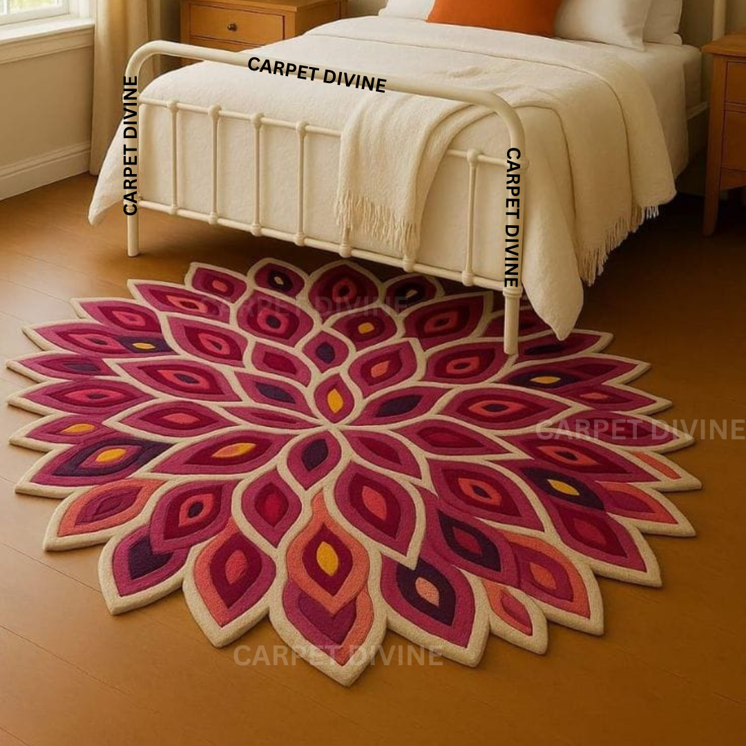 Classic Weston Handmade Tufted Irregular Shaped Wool Carpet