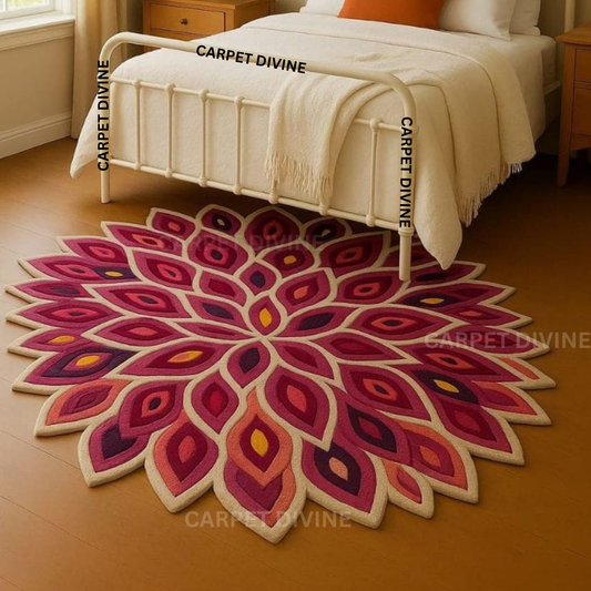 Classic Weston Handmade Tufted Irregular Shaped Wool Carpet