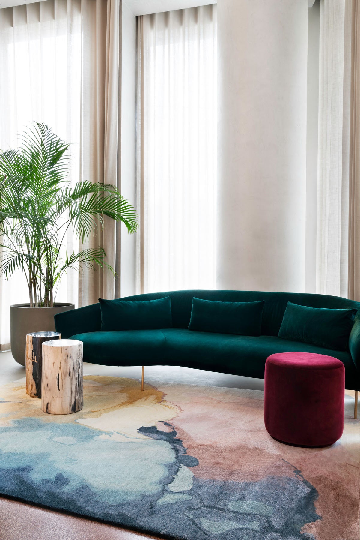 Caldera Dusk Handmade Tufted Wool Carpet - Floorshot