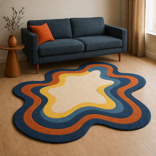 Botany Ramphire Handmade Tufted Irregular Shaped Wool Carpet