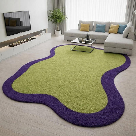 Pistril Bavandar Handmade Tufted Irregular Shaped Wool Carpet