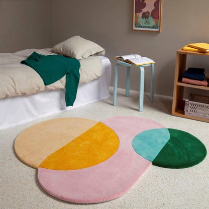 Craft Valley Handmade Tufted Irregular Shaped Wool Carpet